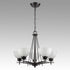 Vintage Iron Glass Oil Rubbed Bronze Large Chandeliers With 5 Lights